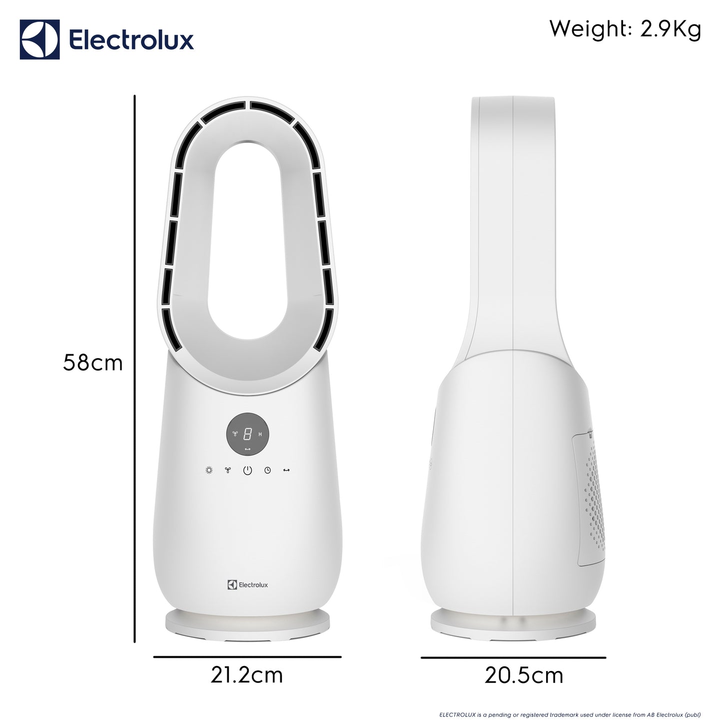 Electrolux AirGlide Compact Bladeless Desk Fan