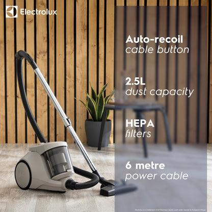 Electrolux Corded Cylinder Vacuum Cleaner, Beige