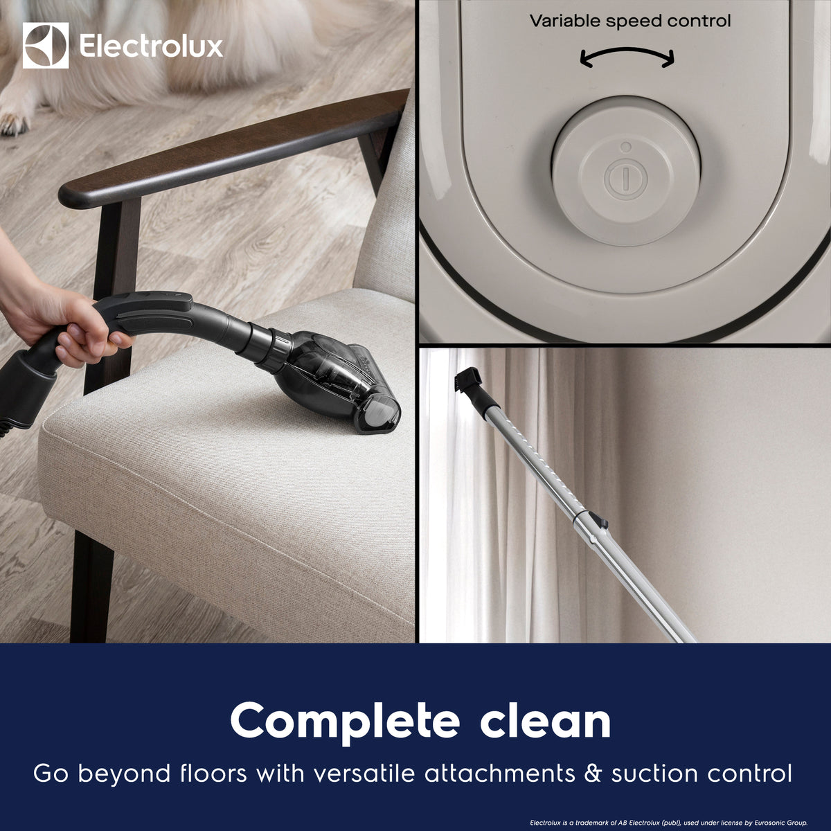 Electrolux Corded Cylinder Vacuum Cleaner, Beige