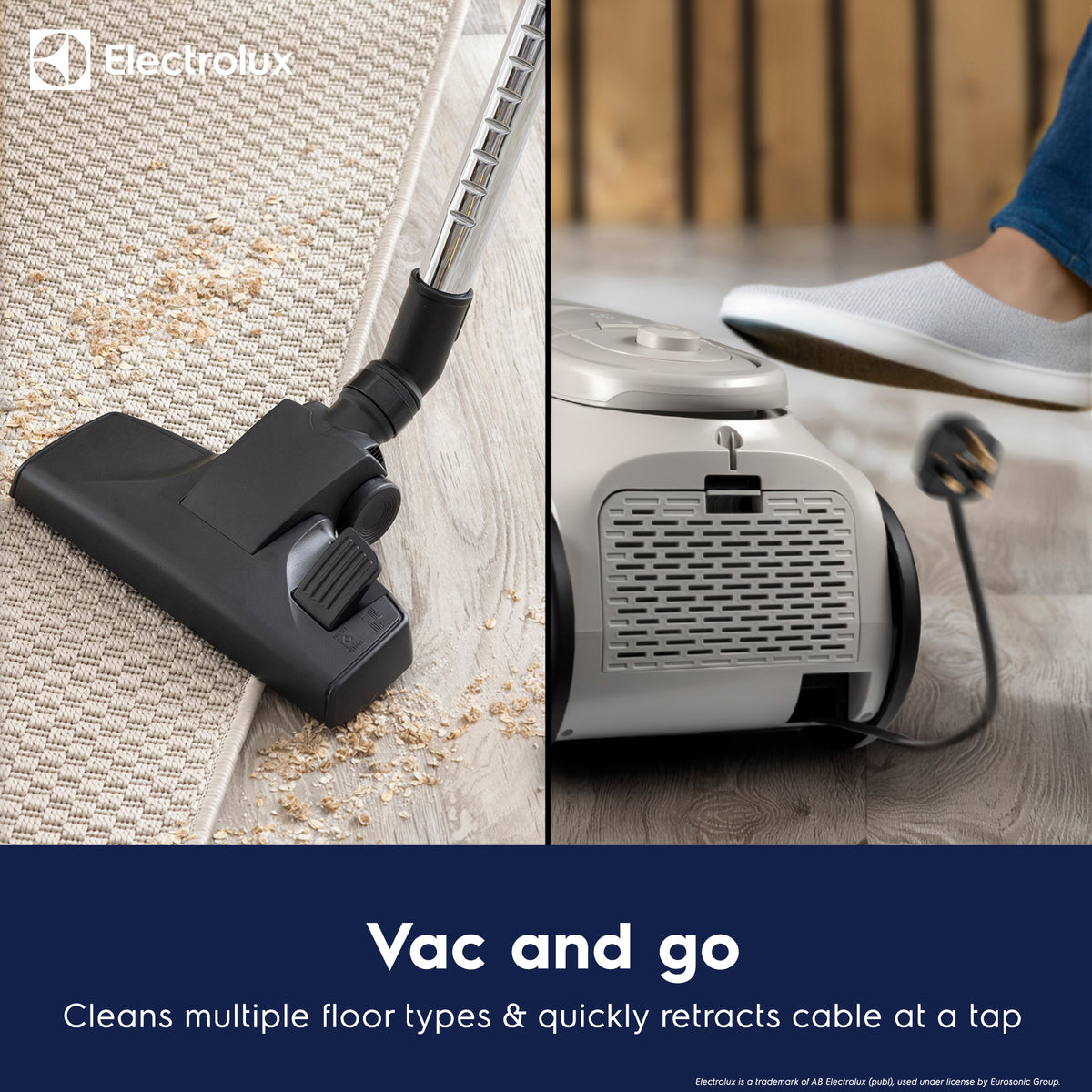 Electrolux Corded Cylinder Vacuum Cleaner, Beige