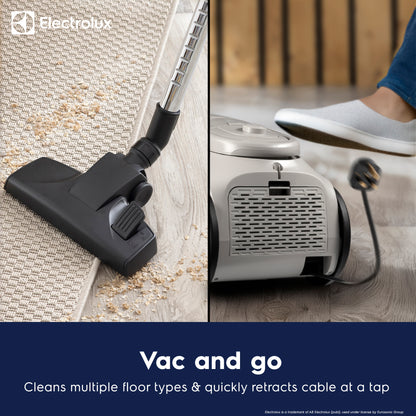 Electrolux Corded Cylinder Vacuum Cleaner, Beige