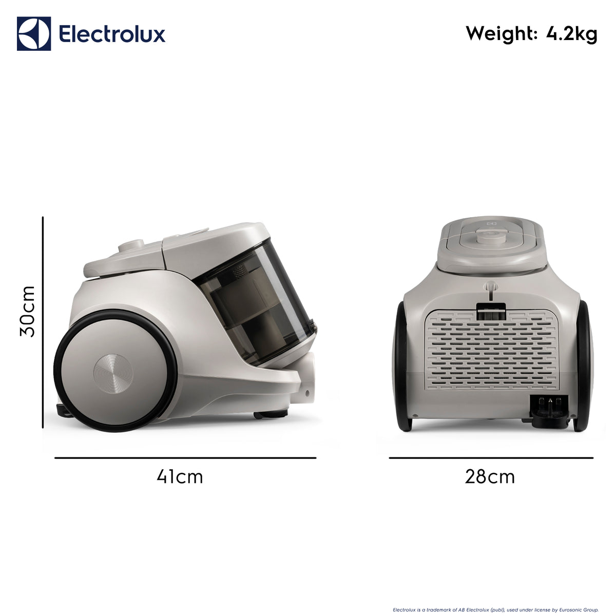 Electrolux Corded Cylinder Vacuum Cleaner, Beige