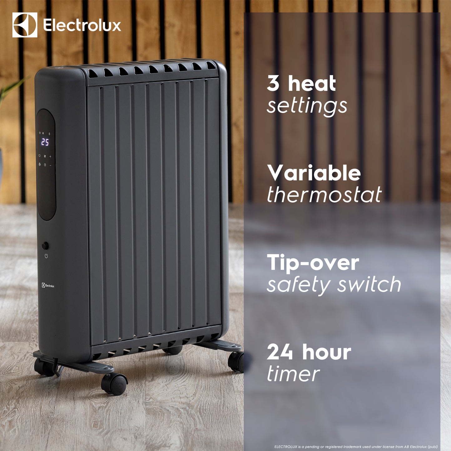 2kW Digital Close-Fin Oil Filled Radiator with Timer