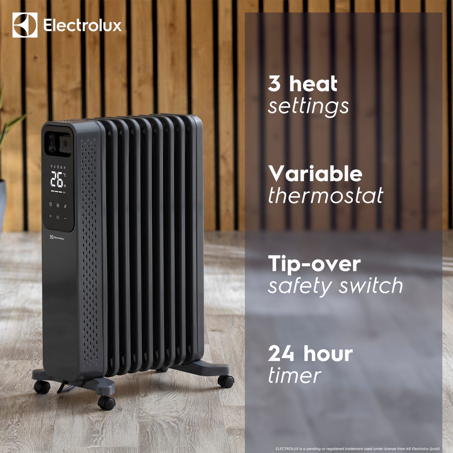 2kW Digital Oil Filled Radiator with Timer