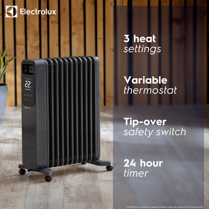 2.4kW Digital Oil Filled Radiator with Timer