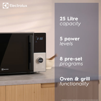 Electrolux 25L Combination Microwave with Grill, Beige