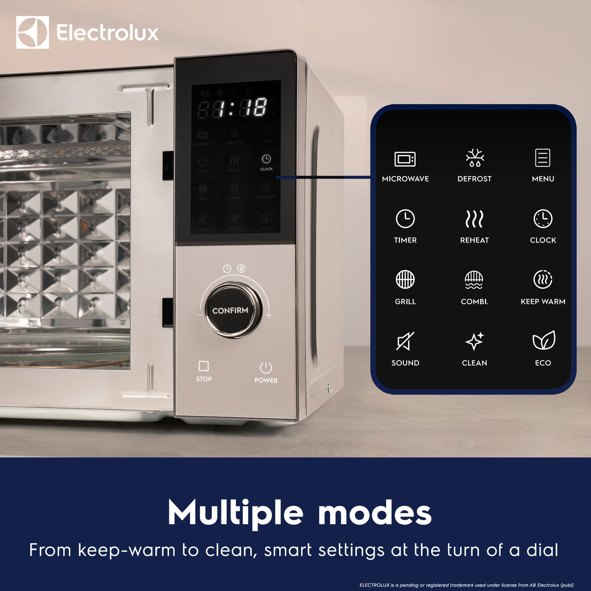 Electrolux 25L Combination Microwave with Grill, Beige