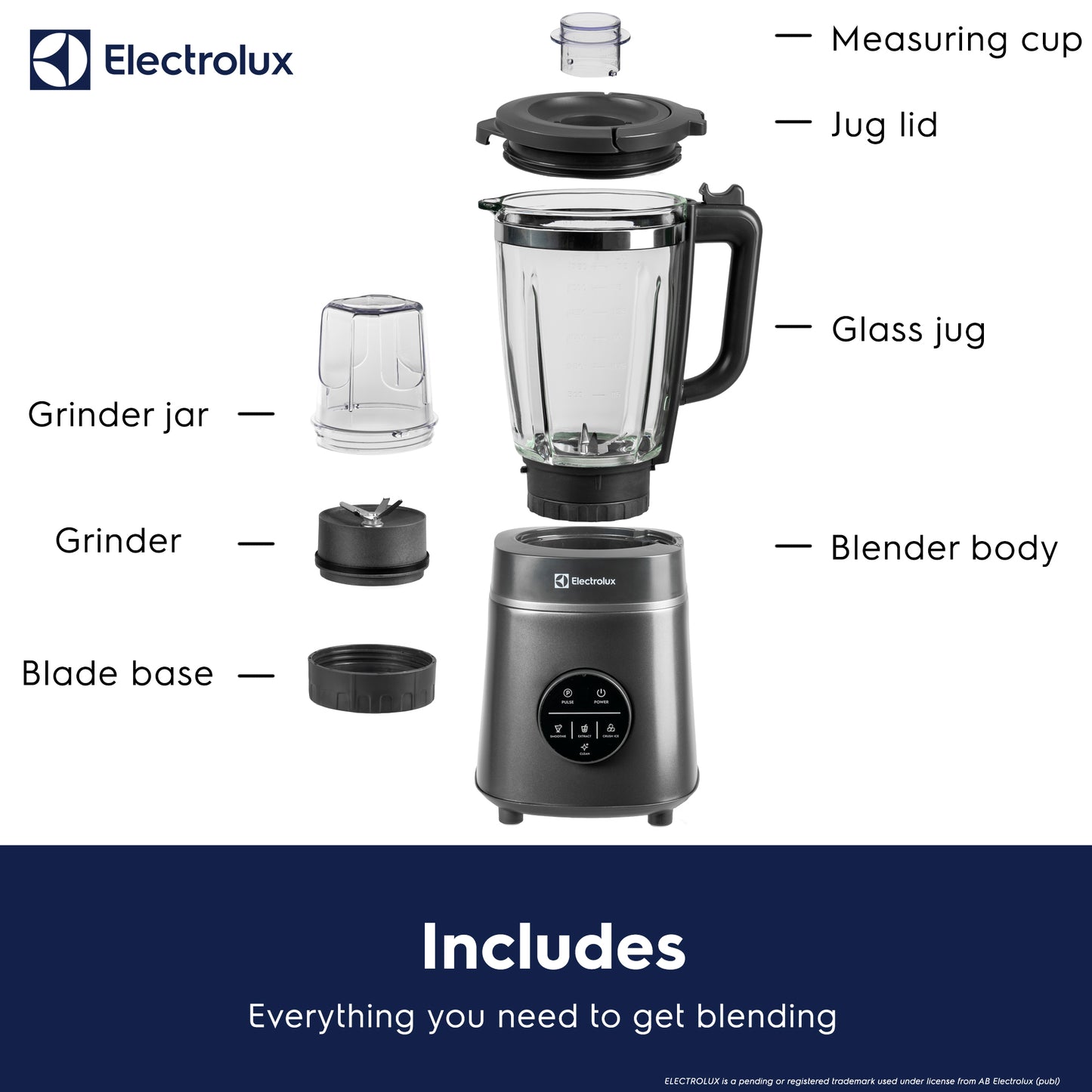 Electrolux 1400W Digital Blender With Grinder